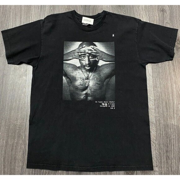 Hype Means Nothing Tupac T Shirt Large Black White Tupac Graphic Top - Picture 1 of 9